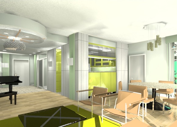 05-005-MODEL-COM-05-FROM LIVING TO KITCHEN-01-GREEN SCHEEM02